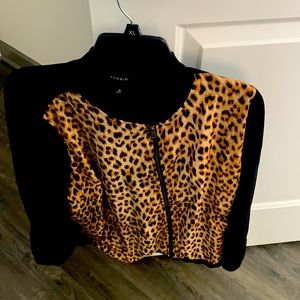 Cheetah print bomber!! Rarely worn if ever!